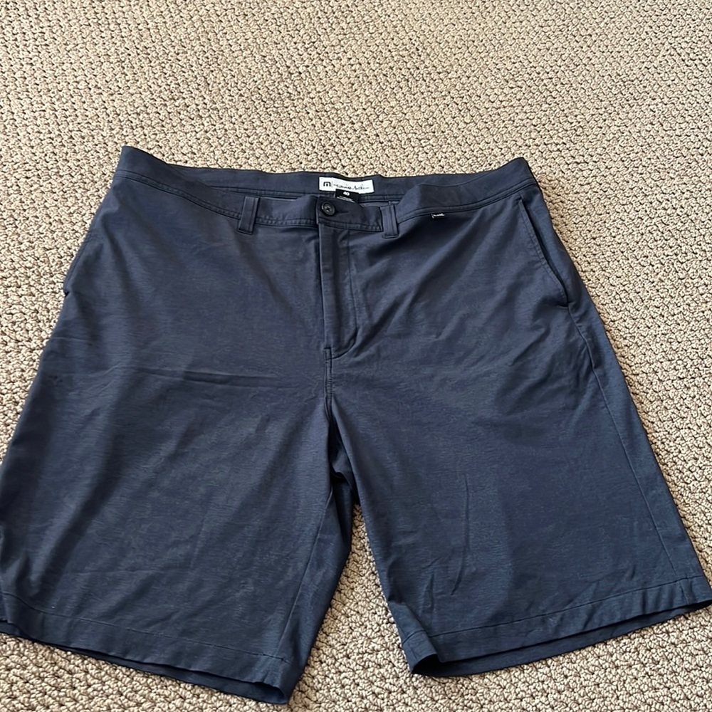 Travis Matthews, dark gray shorts
